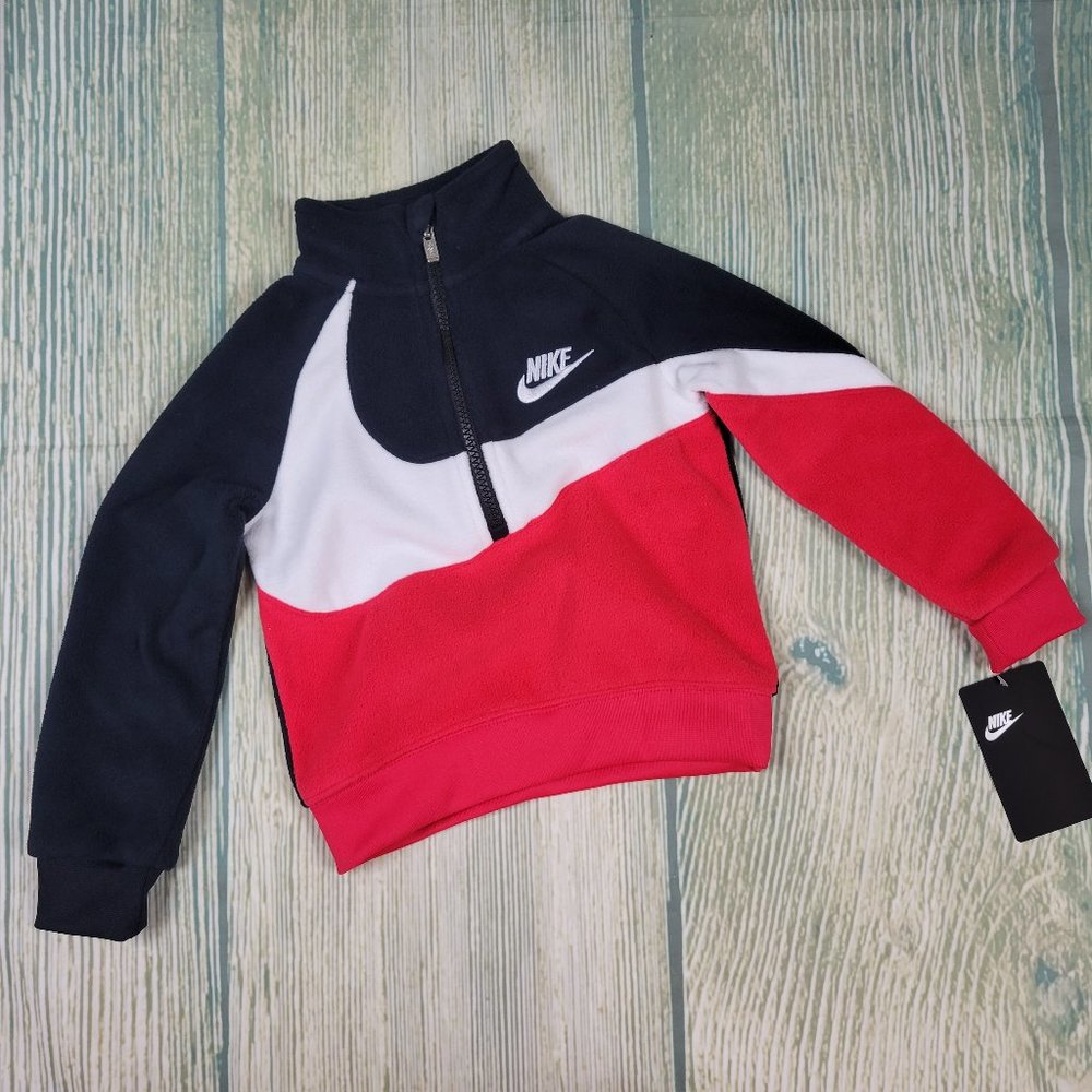 New NIKE fleece 1/2 zip pullover top